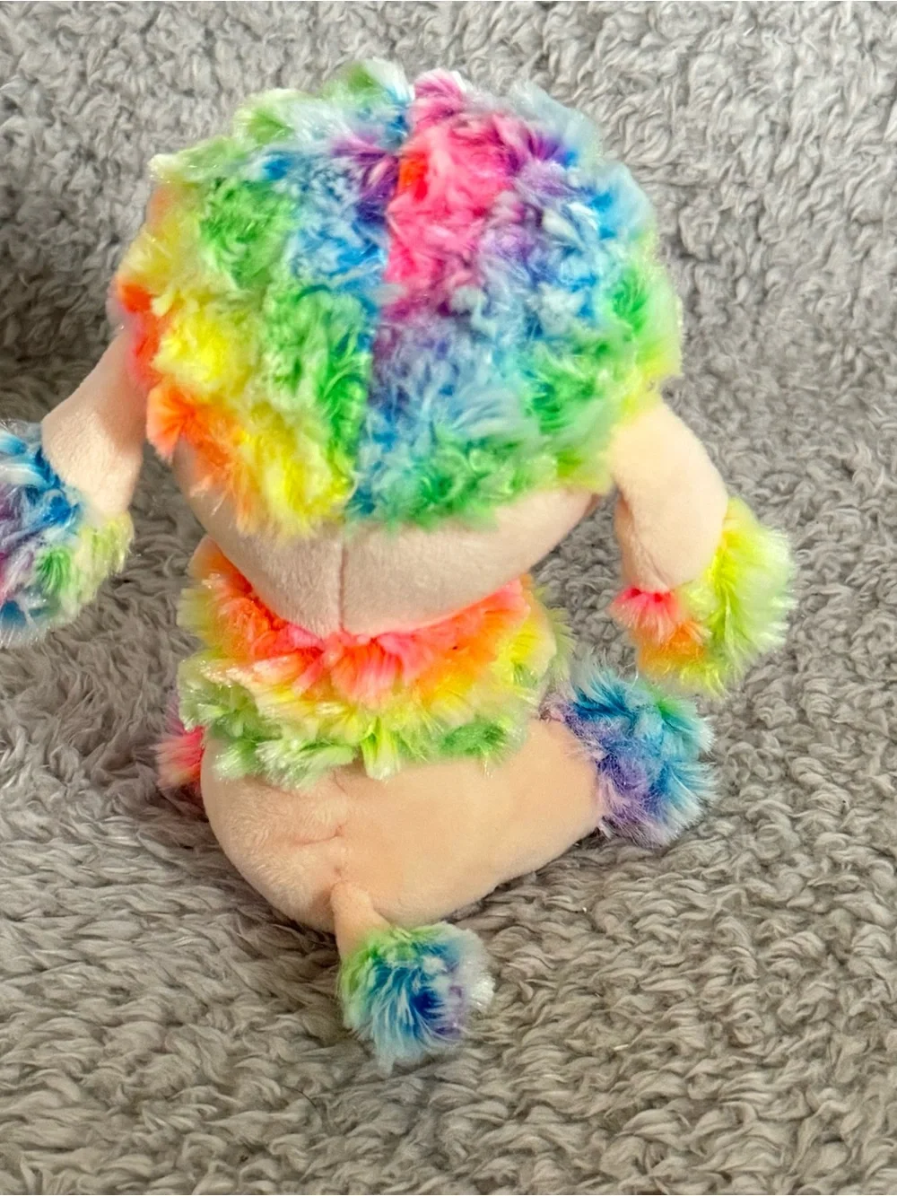 Ty Beanie Boos Rainbow the Poodle 6” Dog Multicolored Stuffed Animal Soft Toy